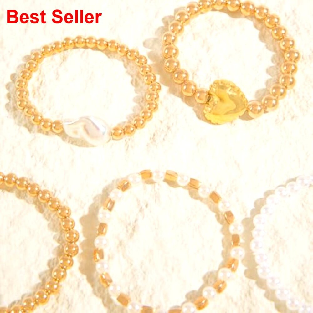 Stackable Stretch Bracelets With Pearl Beads And … - image 6
